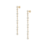 Dorsey - LONG SYLVIE RIVIÈRE EARRINGS IN MOISSANITE, GOLD VERMEIL