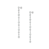 Dorsey - LONG SYLVIE RIVIÈRE EARRINGS IN MOISSANITE, STERLING SILVER