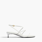 Khaite - Loop Kitten Heel Sandal in Chalk Leather