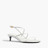 Khaite - Loop Kitten Heel Sandal in Chalk Leather