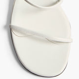 Khaite - Loop Kitten Heel Sandal in Chalk Leather