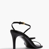Khaite - Loop Sandal in Black Leather