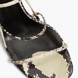 Khaite - Loop Sandal in Natural Python-Embossed Leather