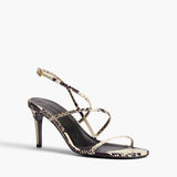 Khaite - Loop Sandal in Natural Python-Embossed Leather