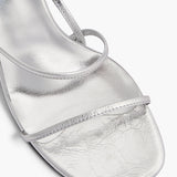 Khaite - Loop Sandal in SIlver Metallic Leather