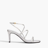 Khaite - Loop Sandal in SIlver Metallic Leather