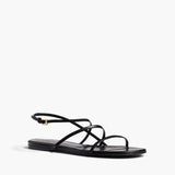 Khaite - Loop Flat Sandal in Black Leather