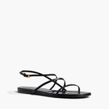 Khaite - Loop Flat Sandal in Black Leather