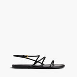 Khaite - Loop Flat Sandal in Black Leather