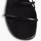 Khaite - Loop Flat Sandal in Black Leather