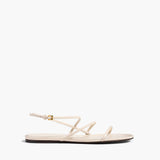 Khaite - Loop Flat Sandal in Cream Leather