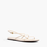 Khaite - Loop Flat Sandal in Cream Leather