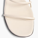 Khaite - Loop Flat Sandal in Cream Leather