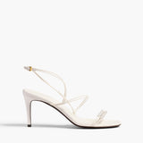Khaite - Loop Sandal with Beads in Optic White Leather