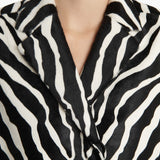Khaite - Lorel Coat in Zebra Print Haircalf