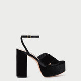 Loeffler Randall - Loretta Black Velvet Platform Sandal