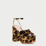 Loeffler Randall - Loretta Leopard Velvet Platform Sandal