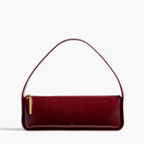 Khaite - Lori Baguette Bag in Bordeaux Crackle Patent Leather