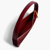 Khaite - Lori Baguette Bag in Bordeaux Crackle Patent Leather