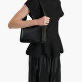 Khaite - Lori Squared Bag in Black Crackle Patent Leather