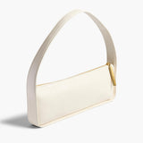 Khaite - Lori Baguette Bag in Cream Crackle Patent Leather