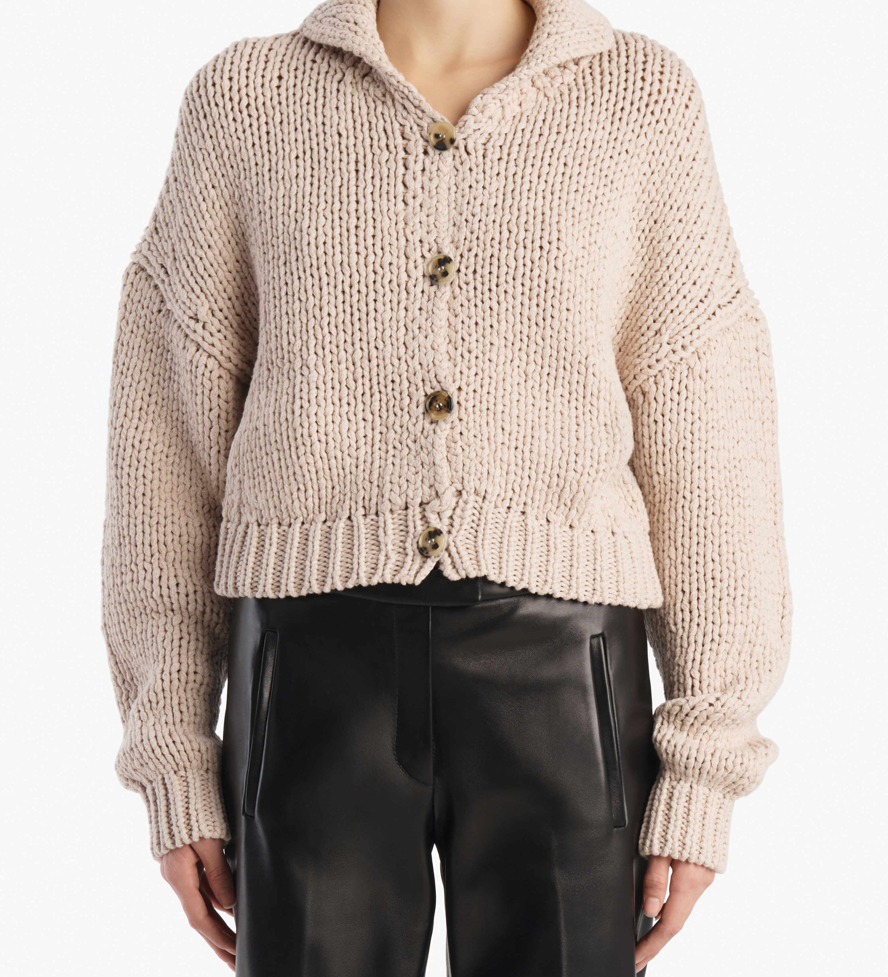 Khaite - Lotta Cardigan in Parchment
