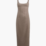 Khaite - Lotte Dress in Sepia