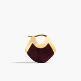 Khaite - Medium Lotus Earrings in Gold with Rouge Noir
