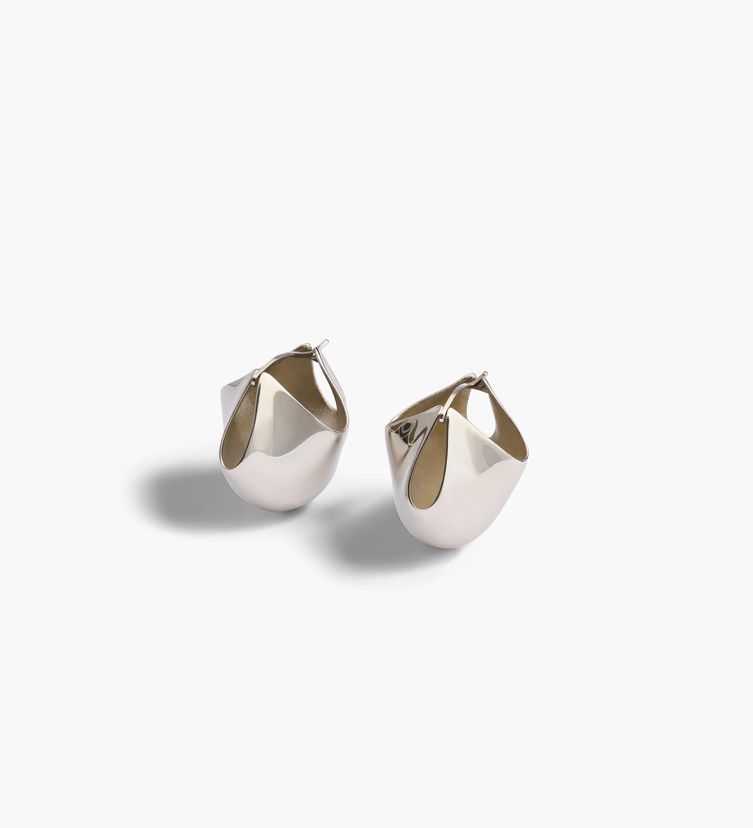 Khaite - Medium Lotus Earrings in Silver