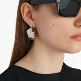 Khaite - Medium Lotus Earrings in Silver