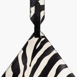 Khaite - Medium Lotus Tote in Zebra Print Haircalf and Black Suede