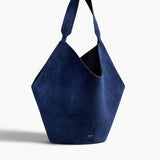 Khaite - Medium Lotus Tote in Midnight Suede