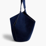 Khaite - Medium Lotus Tote in Midnight Suede