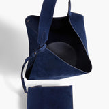 Khaite - Medium Lotus Tote in Midnight Suede
