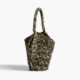 Khaite - Mini Lotus Tote in Black and White Raffia