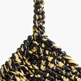 Khaite - Mini Lotus Tote in Black and White Raffia