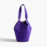 Khaite - Mini Lotus Tote in Amethyst Haircalf and Suede