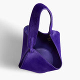 Khaite - Mini Lotus Tote in Amethyst Haircalf and Suede