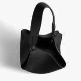 Khaite - Mini Lotus Tote in Black Pebbled Leather