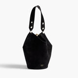 Khaite - Mini Lotus Tote in Zebra Haircalf and Black Suede
