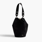 Khaite - Mini Lotus Tote in Zebra Print Haircalf and Black Suede