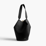 Khaite - Mini Lotus Tote in Black Pebbled Leather