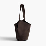 Khaite - Mini Lotus Tote in Dark Brown Suede