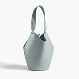 Khaite - Mini Lotus Tote in Frost Ostrich