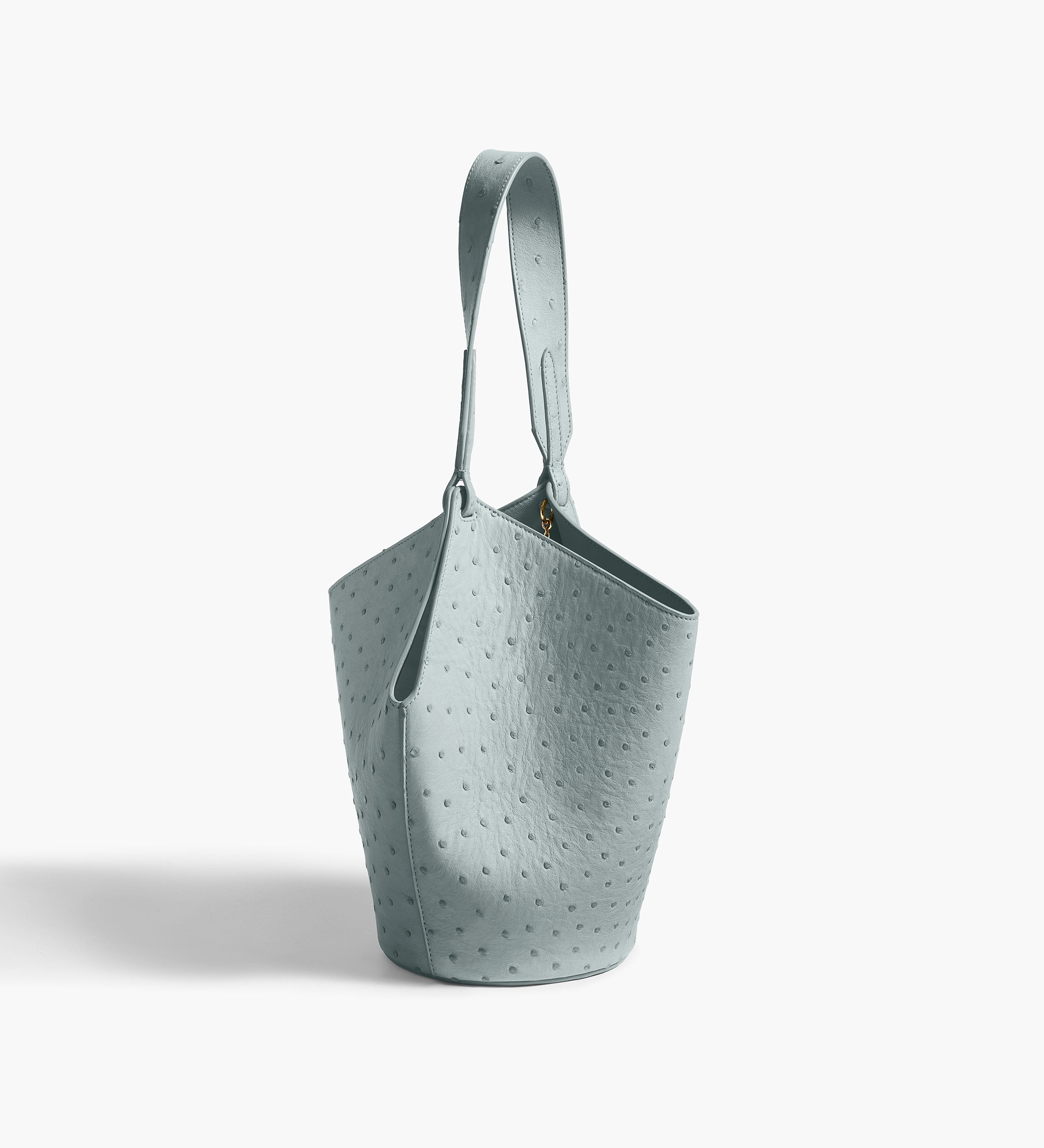 Khaite - Mini Lotus Tote in Frost Ostrich