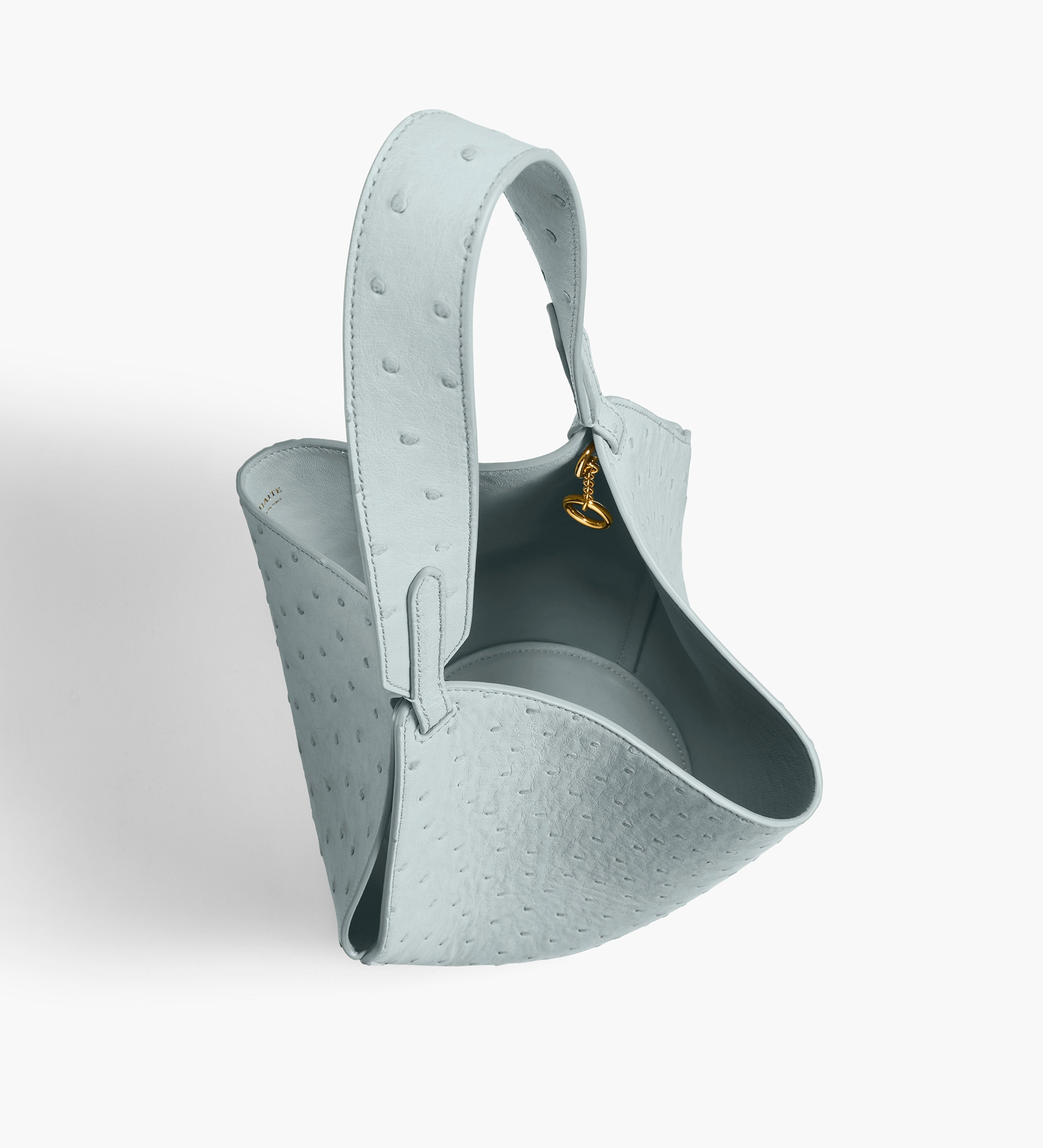 Khaite - Mini Lotus Tote in Frost Ostrich