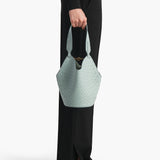 Khaite - Mini Lotus Tote in Frost Ostrich