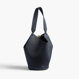 Khaite - Mini Lotus Tote in Midnight Pebbled Leather