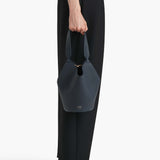 Khaite - Mini Lotus Tote in Midnight Pebbled Leather