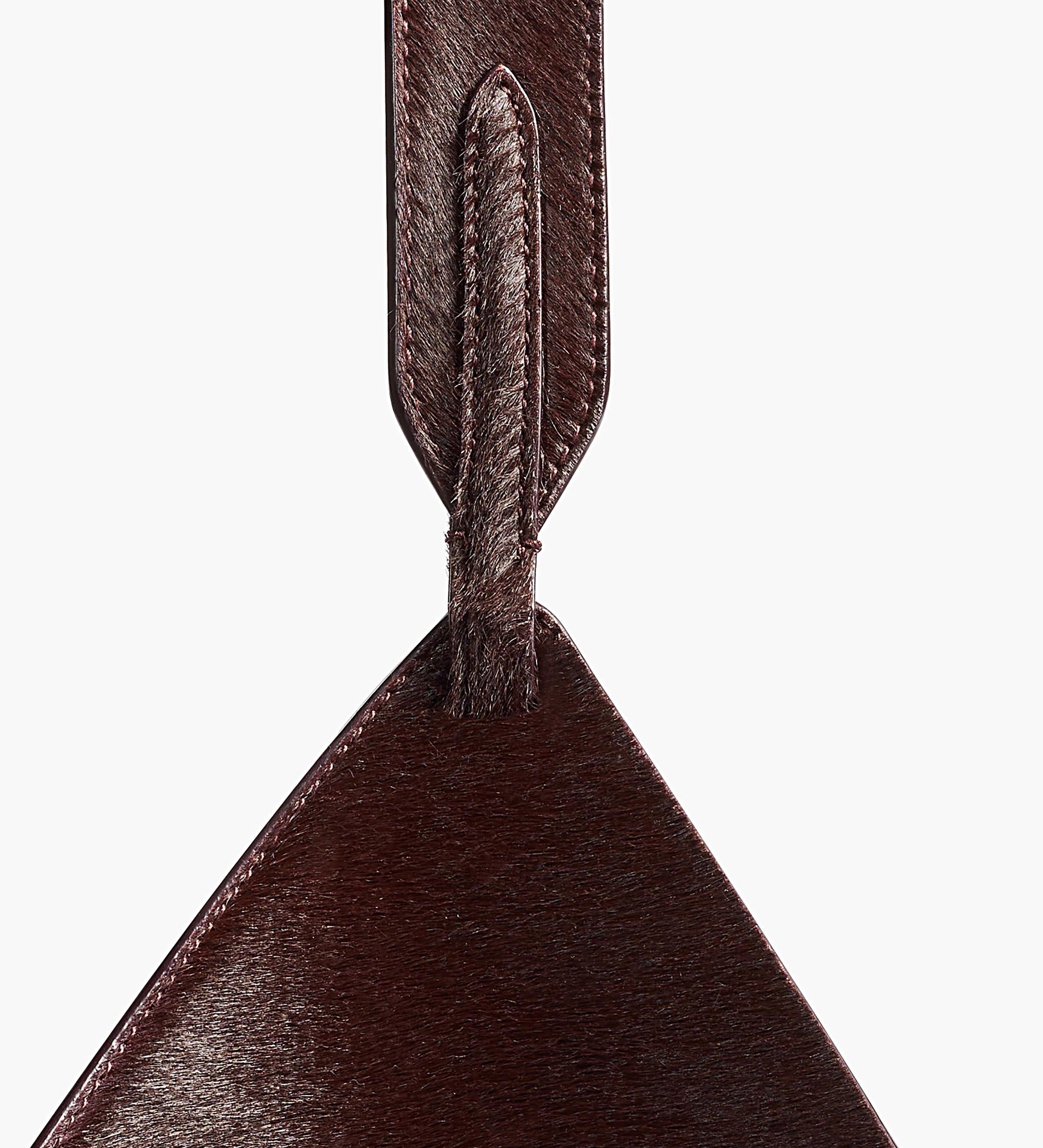 Khaite - Mini Lotus Tote in Rouge Noir Suede and Haircalf